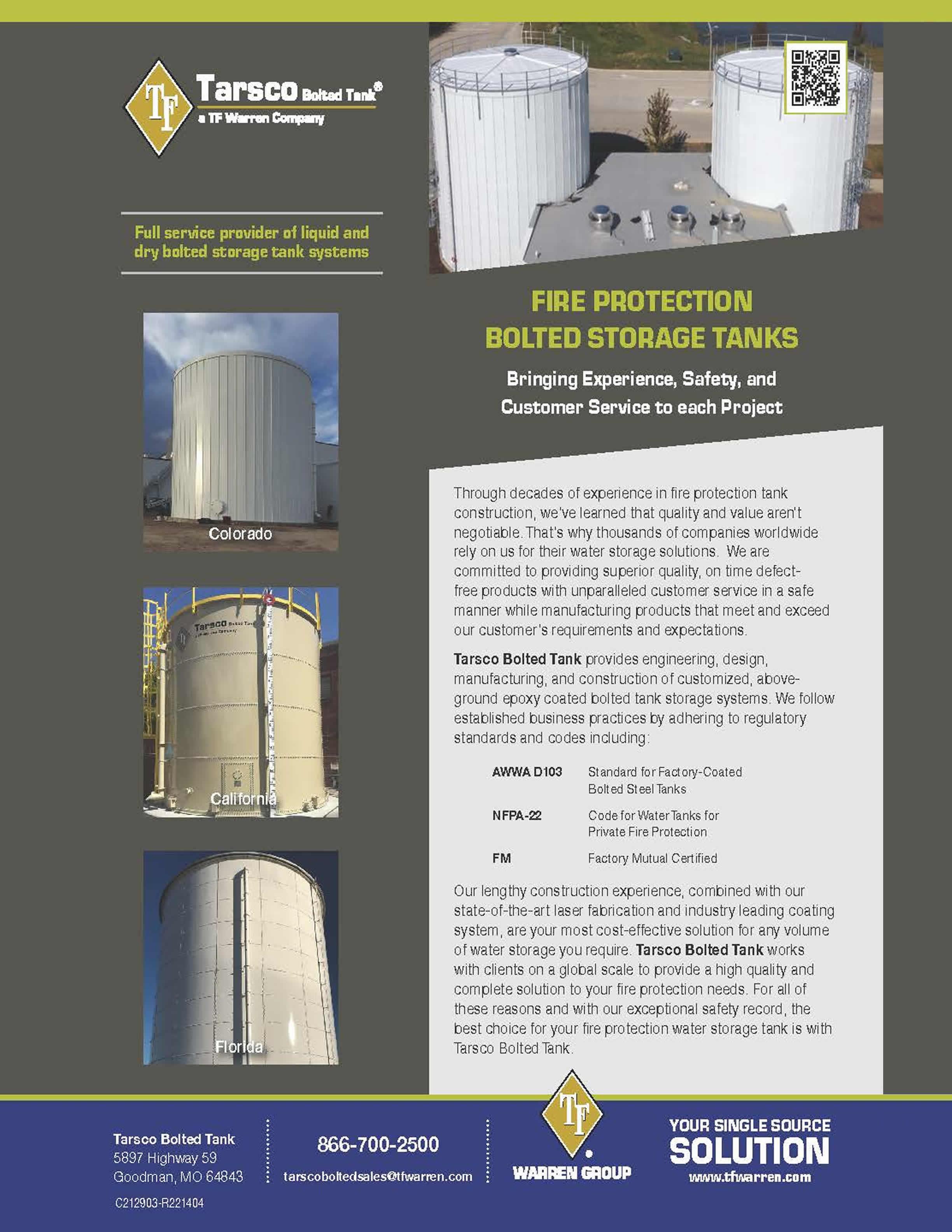 Fire Protection Tank Brochure