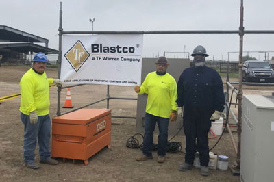 Los pintores de Blastco compitiendo